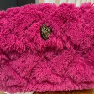 Kurt Geiger Pink Faux Fur Crossbody Bag